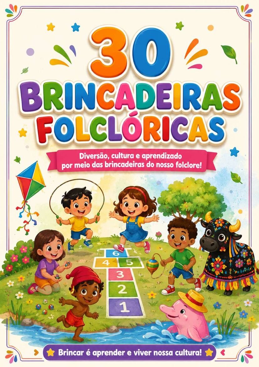 Brincadeiras folclórias para imprimir para crianças para alfabetização página 1
